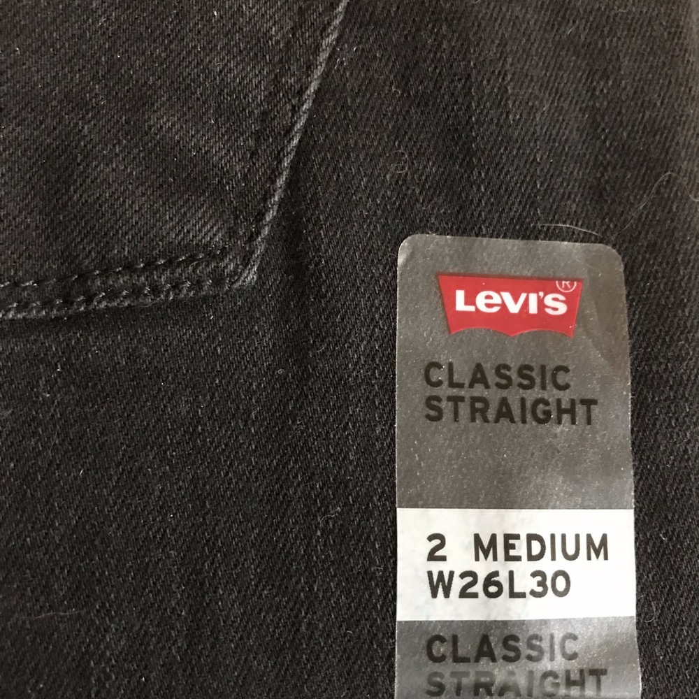 Levi's Classic Straight Black Jeans Women 26/30